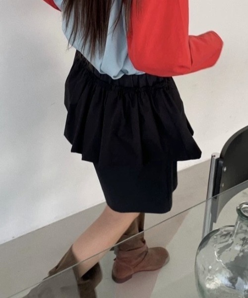 Vipoa(ヴィポア)の「フェイクツーピースハーフパンツ(その他パンツ・レディース・カーキ/ブラック/ホワイト・FREE)」の9枚目の写真