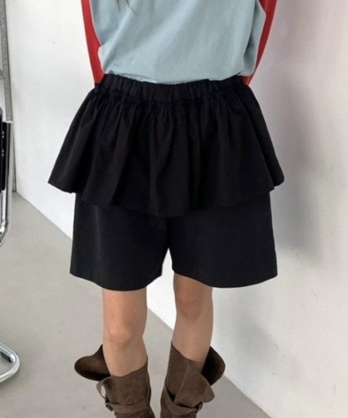 Vipoa(ヴィポア)の「フェイクツーピースハーフパンツ(その他パンツ・レディース・カーキ/ブラック/ホワイト・FREE)」の19枚目の写真