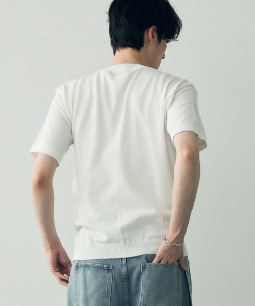 Shoowtime(ショウタイム)の「button-down summer knit tops / ボタンダウンサマーニットトップス(Tシャツ/カットソー・メンズ・ダークグレー/ホワイト/ブラック・X-LARGE/LARGE/MEDIUM)」の20枚目の写真