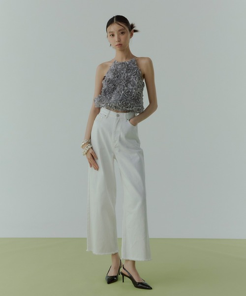 セール】ボリュームフラワーモチーフアメスリトップス（その他