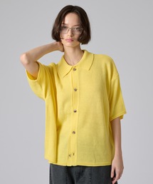 SILVER BUTTON KNIT SHIRT / シルバーボタンニットシャツ