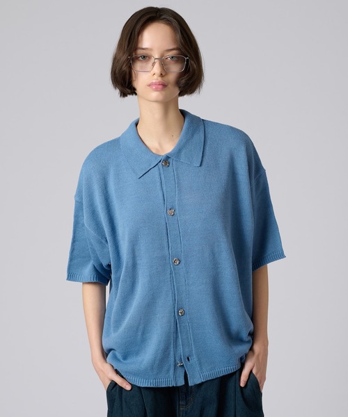 ONCILY（オンシェリー）の「SILVER BUTTON KNIT SHIRT