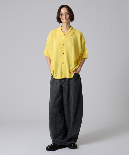 SILVER BUTTON KNIT SHIRT / シルバーボタンニットシャツ（シャツ