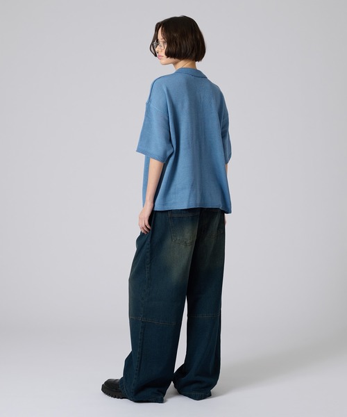 ONCILY（オンシェリー）の「SILVER BUTTON KNIT SHIRT / シルバーボタンニットシャツ（シャツ/ブラウス・メンズ・ブルー/アイボリー/ブラック/ネイビー/イエロー・SMALL/MEDIUM/LARGE）」の15枚目の写真