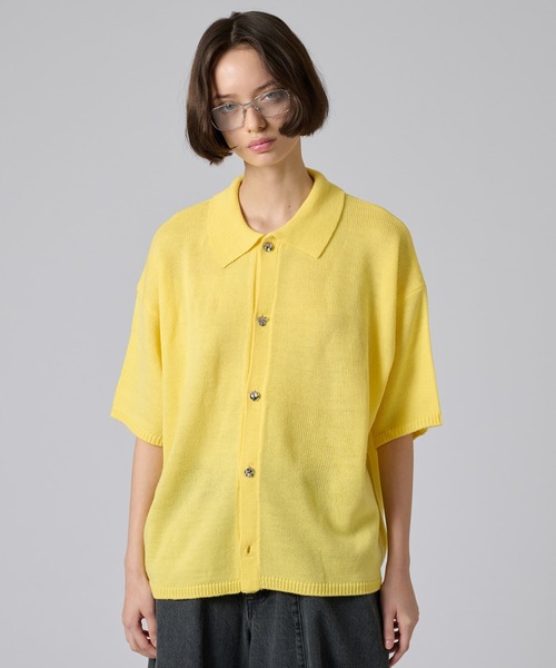 セオリーLightweight Wool Pocket Shirt SILVER BUTTON KNIT SHIRT / シルバーボタンニットシャツ（シャツ