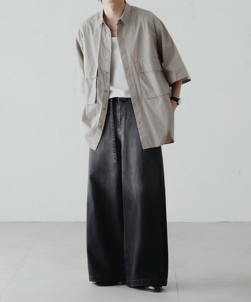 epnok（エプノック）の「グラデーションデニムワイドパンツ（デニムパンツ・メンズ・インディゴブルー/ブルー系その他/ブラウン/グレー/ブラック・SMALL/MEDIUM/LARGE）」の12枚目の写真