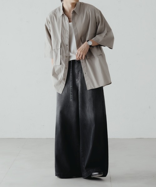 epnok（エプノック）の「グラデーションデニムワイドパンツ（デニムパンツ・メンズ・インディゴブルー/ブルー系その他/ブラウン/グレー/ブラック・SMALL/MEDIUM/LARGE）」の13枚目の写真