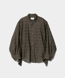 double-front cotton silk JQ stripe shirt（シャツ/ブラウス