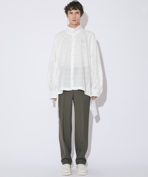 ブラウス シャツ ビューティフルピープル beautiful people double-end leno     cloth work shirt double-end leno cloth work shirt（シャツ/ブラウス