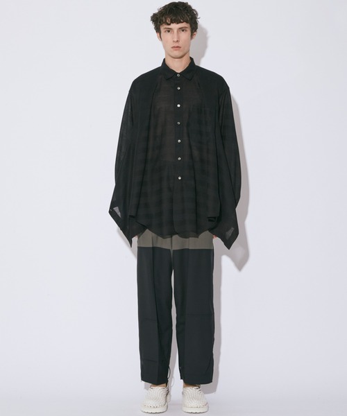 ブラウス シャツ ビューティフルピープル beautiful people double-end leno     cloth work shirt double-end leno cloth work shirt（シャツ/ブラウス