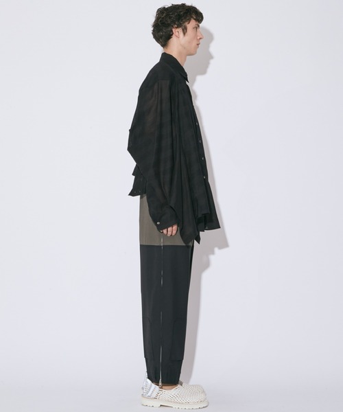 beautiful people（ビューティフルピープル）の「double-end leno     cloth work shirt（シャツ/ブラウス・レディース・オフホワイト/ブラック/オリーブ・36）」の8枚目の写真