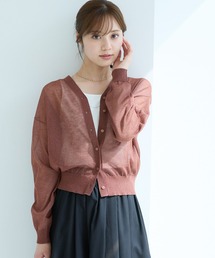 シアーVネックカーディガン494362