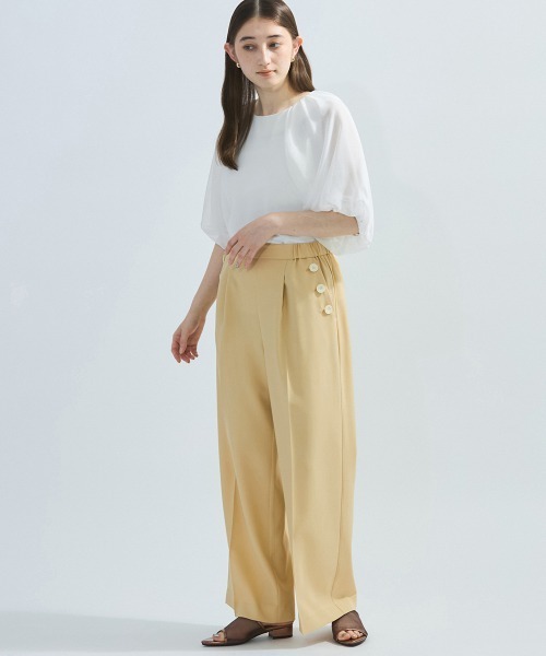 ketty(ケティ)の「【接触冷感】シフォンスリーブブラウス≪洗濯機で洗える≫(シャツ/ブラウス・レディース・ブラック/ホワイト・M)」の3枚目の写真