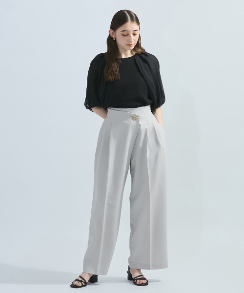 ketty(ケティ)の「【接触冷感】シフォンスリーブブラウス≪洗濯機で洗える≫(シャツ/ブラウス・レディース・ブラック/ホワイト・M)」の14枚目の写真