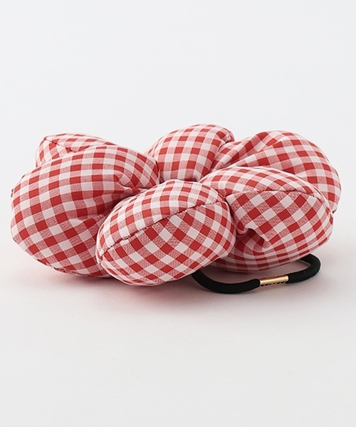 petit main（プティマイン）の「フラワーシュシュ（シュシュ・キッズ・レッド/ブラック/サックスブルー・F）」の7枚目の写真