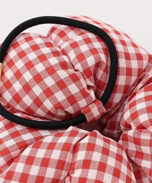 petit main（プティマイン）の「フラワーシュシュ（シュシュ・キッズ・レッド/ブラック/サックスブルー・F）」の8枚目の写真