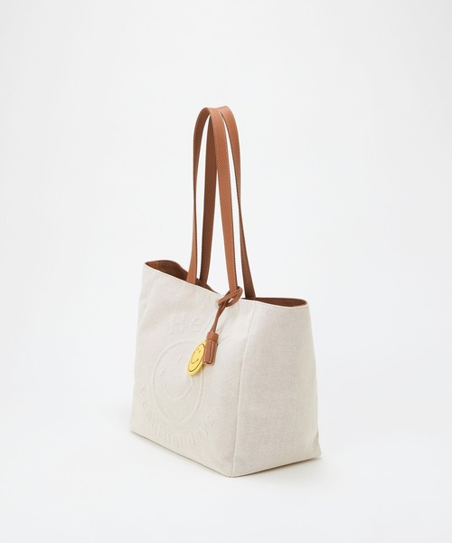 Breath TOPKAPI（ブレストプカピ）の「【Breath TOPKAPI】SMILE COLLETION エンボス スマイル ビッグ トートバッグ /スマイルチャーム付き（トートバッグ・レディース・ブラック/ベージュ・FREE）」の18枚目の写真