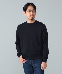 【FILIPPO DE LAURENTIIS / コットンカシミヤ ライン クルーネック ニット】