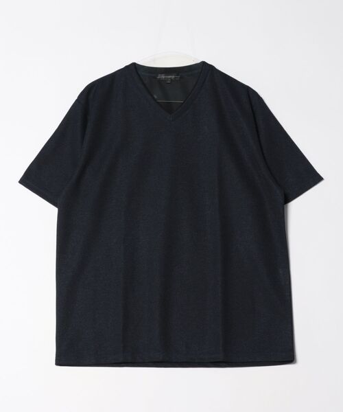 NOTA BENE（ノータベネ）の「【ウォッシャブル】ノータベネ/NOTABENE メッシュドビー Vネック半袖Tシャツ（Tシャツ/カットソー・メンズ・ブルー/グレー系その他2/ネイビー・MEDIUM/X-LARGE/LARGE）」の20枚目の写真