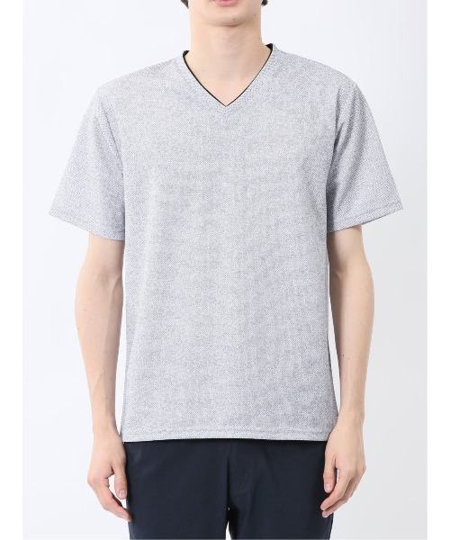 NOTA BENE（ノータベネ）の「【ウォッシャブル】ノータベネ/NOTABENE メッシュドビー Vネック半袖Tシャツ（Tシャツ/カットソー・メンズ・ブルー/グレー系その他2/ネイビー・MEDIUM/X-LARGE/LARGE）」の11枚目の写真
