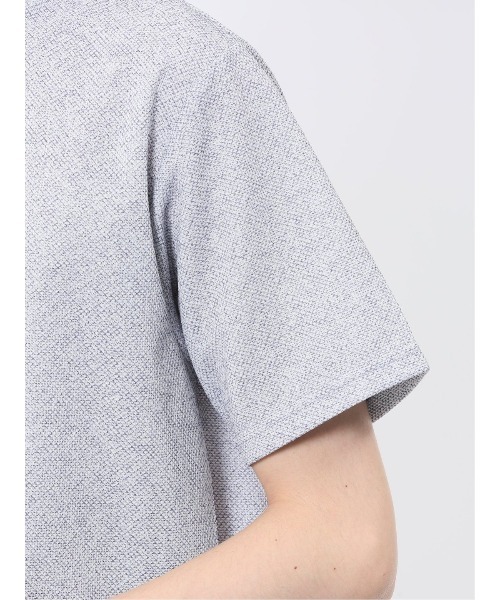 NOTA BENE（ノータベネ）の「【ウォッシャブル】ノータベネ/NOTABENE メッシュドビー Vネック半袖Tシャツ（Tシャツ/カットソー・メンズ・ブルー/グレー系その他2/ネイビー・MEDIUM/X-LARGE/LARGE）」の15枚目の写真