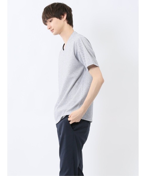 NOTA BENE（ノータベネ）の「【ウォッシャブル】ノータベネ/NOTABENE メッシュドビー Vネック半袖Tシャツ（Tシャツ/カットソー・メンズ・ブルー/グレー系その他2/ネイビー・MEDIUM/X-LARGE/LARGE）」の16枚目の写真