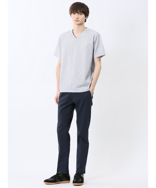 NOTA BENE（ノータベネ）の「【ウォッシャブル】ノータベネ/NOTABENE メッシュドビー Vネック半袖Tシャツ（Tシャツ/カットソー・メンズ・ブルー/グレー系その他2/ネイビー・MEDIUM/X-LARGE/LARGE）」の19枚目の写真