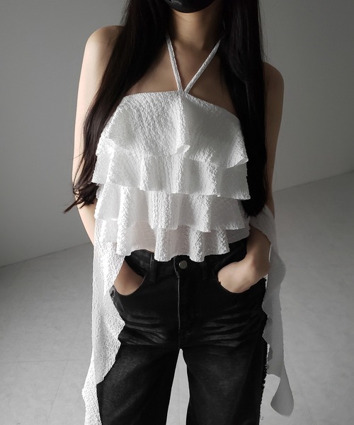トップス Melt the lady sand storm tulle bare tops Melt the lady sand storm tulle bare tops