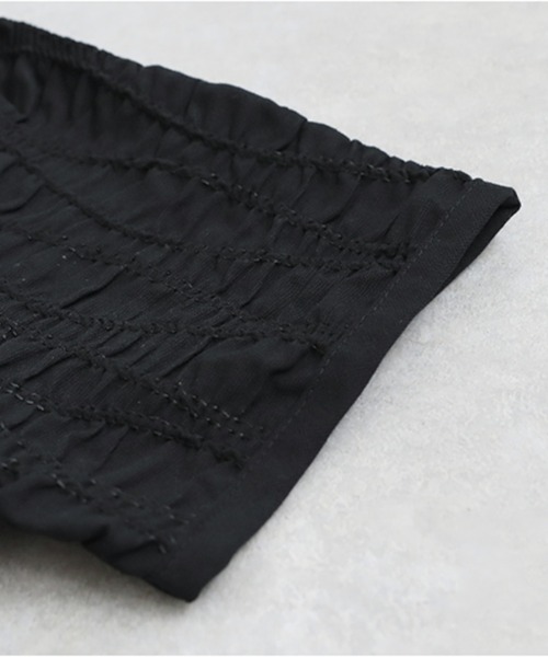 antiqua（アンティカ）の「モードギャザージャケット（ノーカラージャケット・レディース・ブラック・ONESIZE）」の9枚目の写真