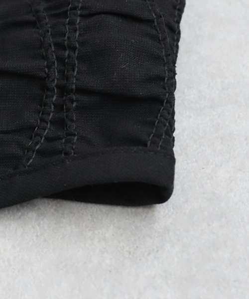 antiqua（アンティカ）の「モードギャザージャケット（ノーカラージャケット・レディース・ブラック・ONESIZE）」の10枚目の写真