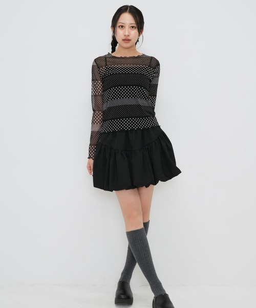 セール】【zozo限定】ランダム ミックス ドット シアー ロング