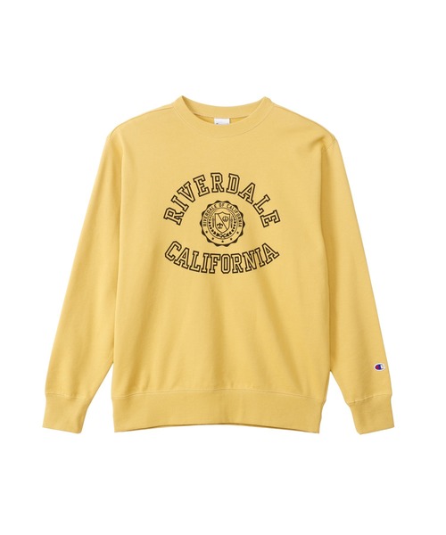 Champion(チャンピオン)の「【Champion/チャンピオン】メンズ ベーシック クルーネックスウェットシャツ(スウェット・メンズ・ブラック系その他/オートミール/ネイビー/ライトイエロー/オフホワイト・X-LARGE/LARGE/MEDIUM/SMALL)」の5枚目の写真