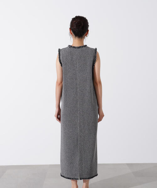 N.（N. Natural Beauty Basic）（エヌエヌナチュラルビューティーベーシック）の「ライトツイーディーナローワンピース（ワンピース・レディース・イエロー/ブラック・MEDIUM）」の7枚目の写真