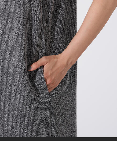 N.（N. Natural Beauty Basic）（エヌエヌナチュラルビューティーベーシック）の「ライトツイーディーナローワンピース（ワンピース・レディース・イエロー/ブラック・MEDIUM）」の10枚目の写真