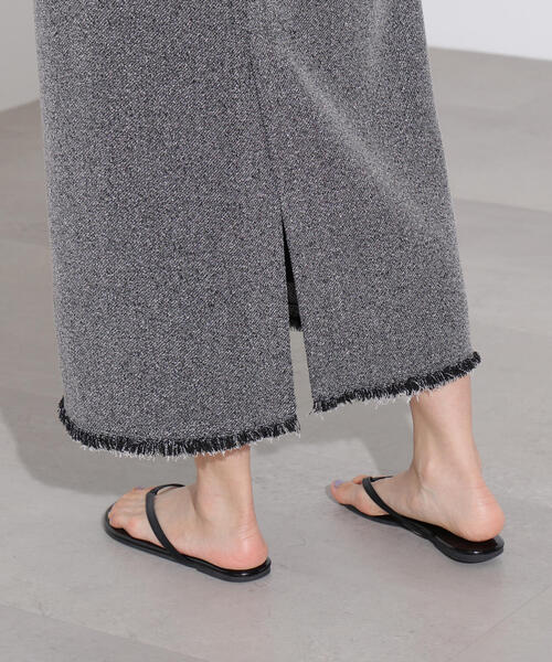 N.（N. Natural Beauty Basic）（エヌエヌナチュラルビューティーベーシック）の「ライトツイーディーナローワンピース（ワンピース・レディース・イエロー/ブラック・MEDIUM）」の12枚目の写真