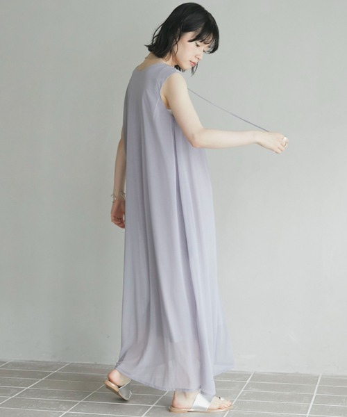 Doux archives（ドゥアルシーヴ）の「2WAYエスパンディロングワンピース（ワンピース・レディース・ネイビー/グレー/カーキ・38）」の6枚目の写真