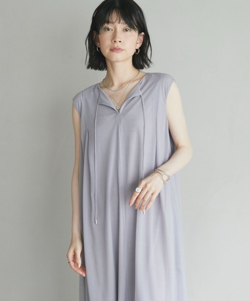 Doux archives（ドゥアルシーヴ）の「2WAYエスパンディロングワンピース（ワンピース・レディース・ネイビー/グレー/カーキ・38）」の12枚目の写真