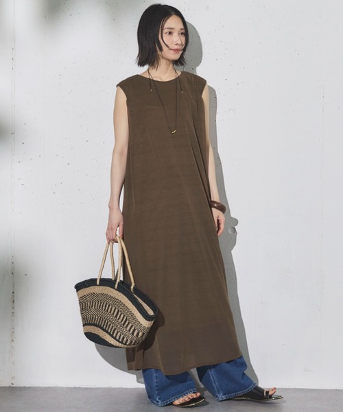 Doux archives（ドゥアルシーヴ）の「2WAYエスパンディロングワンピース（ワンピース・レディース・ネイビー/グレー/カーキ・38）」の21枚目の写真