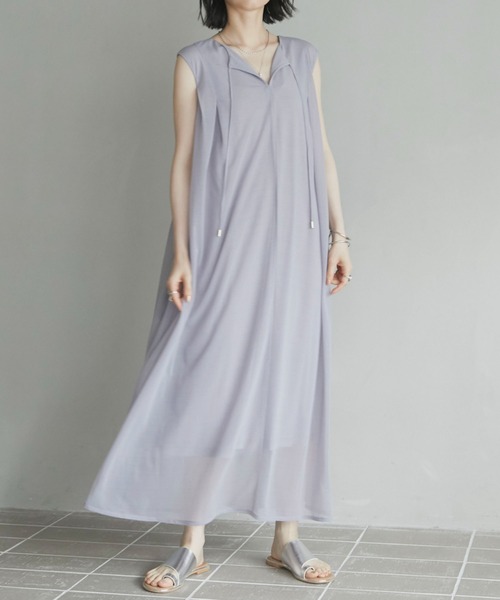 Doux archives（ドゥアルシーヴ）の「2WAYエスパンディロングワンピース（ワンピース・レディース・ネイビー/グレー/カーキ・38）」の11枚目の写真