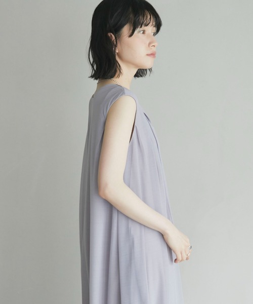 Doux archives（ドゥアルシーヴ）の「2WAYエスパンディロングワンピース（ワンピース・レディース・ネイビー/グレー/カーキ・38）」の13枚目の写真