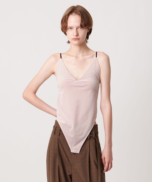 AEWEN MATOPH（イウエン マトフ）の「＜AEWEN MATOPH＞ベロア ロンパース（キャミソール・レディース・モカ/ライトピンク・FREE）」の16枚目の写真