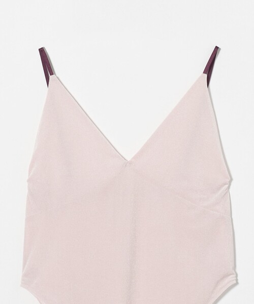 AEWEN MATOPH（イウエン マトフ）の「＜AEWEN MATOPH＞ベロア ロンパース（キャミソール・レディース・モカ/ライトピンク・FREE）」の12枚目の写真