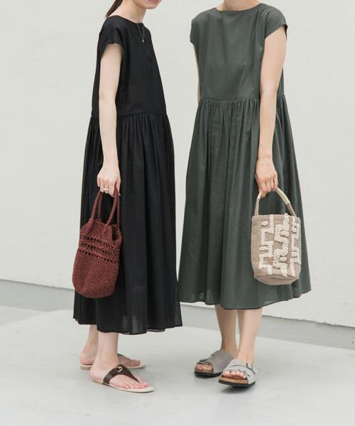 【新品タグ】　アーバンリサーチ ワンピース　多機能　吸水速乾　通気性　東レ セール】『Shortサイズあり』タックシャツワンピース（ワンピース