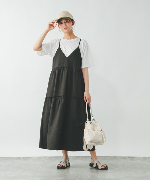 GLOBAL WORK（グローバルワーク）の「シアーフリンジベスト＊半袖T/492462（Tシャツ/カットソー・レディース・ライトグレー/ブラック/オフホワイト・MEDIUM/LARGE）」の10枚目の写真