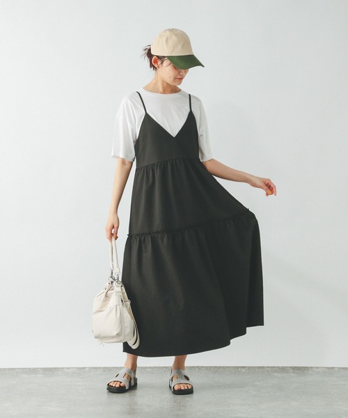 GLOBAL WORK（グローバルワーク）の「シアーフリンジベスト＊半袖T/492462（Tシャツ/カットソー・レディース・ライトグレー/ブラック/オフホワイト・MEDIUM/LARGE）」の11枚目の写真