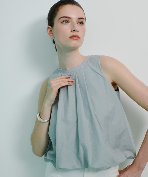 allureville（アルアバイル）の「ライトタフタコンビバルーンプルオーバー（Tシャツ/カットソー・レディース・ネイビー/レッド/ライトグレー・2）」の2枚目の写真