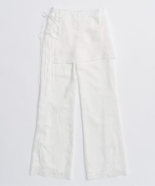 MAISON SPECIAL(メゾンスペシャル)の「Skirt Combination Sheer Pants/スカートコンビシアーパンツ■セットアップ対応■(その他パンツ・レディース・ホワイト/ブラック/ブルー/ピンク・36/38)」の16枚目の写真