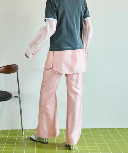 MAISON SPECIAL(メゾンスペシャル)の「Skirt Combination Sheer Pants/スカートコンビシアーパンツ■セットアップ対応■(その他パンツ・レディース・ホワイト/ブラック/ブルー/ピンク・36/38)」の13枚目の写真