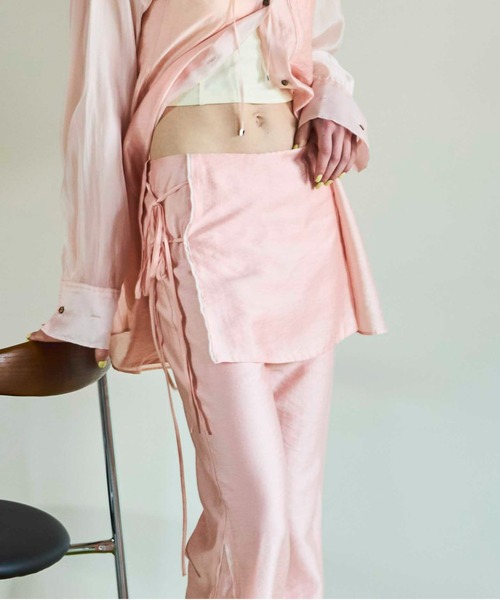 MAISON SPECIAL(メゾンスペシャル)の「Skirt Combination Sheer Pants/スカートコンビシアーパンツ■セットアップ対応■(その他パンツ・レディース・ホワイト/ブラック/ブルー/ピンク・36/38)」の14枚目の写真