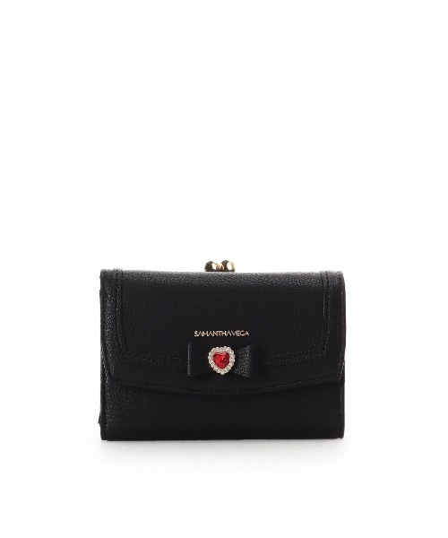 SAMANTHAVEGA（サマンサベガ）の「ブロッサムリボン折財布（財布・レディース・ブラック/ライトブルー/ピンク・FREE）」の2枚目の写真